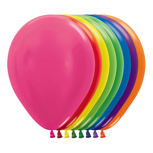 30cm Metallic Assorted (500) Sempertex Latex Balloons #30206699 - Pack of 100 