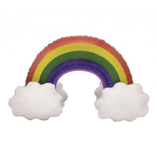 103cm Standing Airz Shape Rainbow Clouds Foil Balloon #30211226 - Each (Pkgd.)