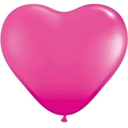 15cm Heart Wild Berry Qualatex Plain Latex #30213 - Pack of 100 TEMPORARILY UNAVAILABLE