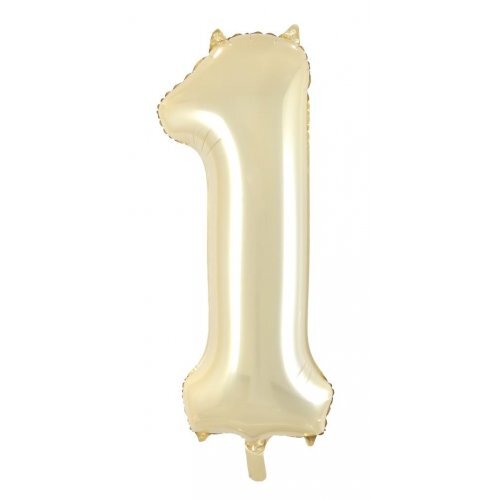 86cm Number 1 Luxe Gold Foil Balloon #30213681 - Each (Pkgd.)