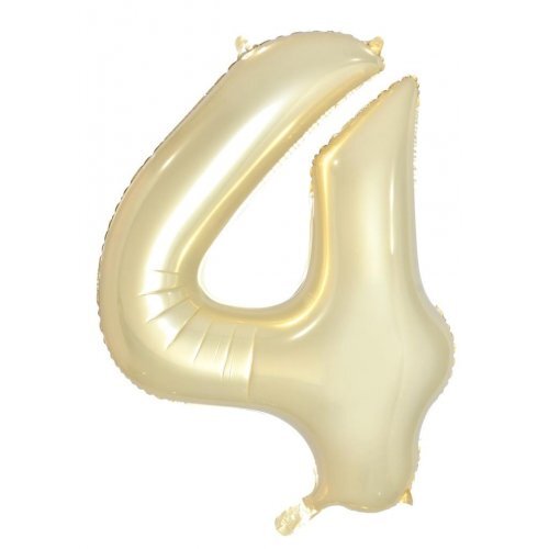 86cm Number 4 Luxe Gold Foil Balloon #30213684 - Each (Pkgd.)