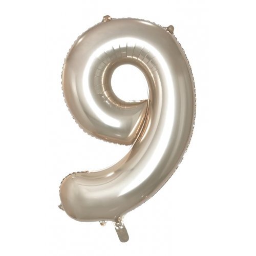 86cm Number 9 Champagne Foil Balloon #30213699 - Each (Pkgd.)