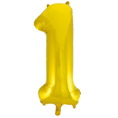 86cm Number 1 Gold Foil Balloon #30213711 - Each (Pkgd.) 
