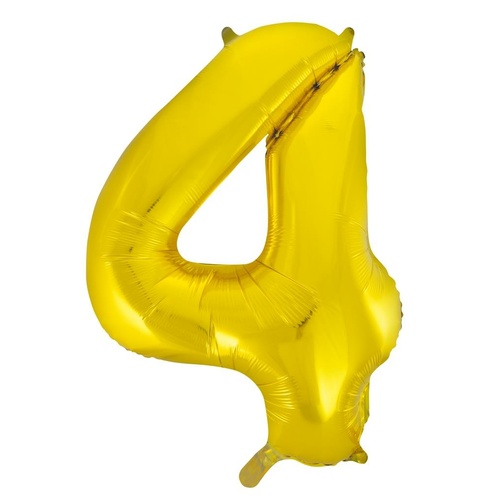 86cm Number 4 Gold Foil Balloon #30213714 - Each (Pkgd.)
