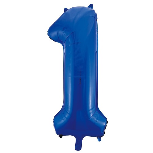 86cm Number 1 Blue Foil Balloon #30213731 - Each (Pkgd.)