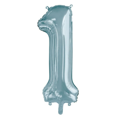 86cm Number 1 Light Blue Foil Balloon #30213751 - Each (Pkgd.) 
