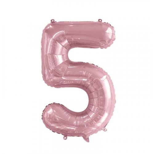 86cm Number 5 Foil Balloon Light Pink #30213765 - Each (Pkgd.)