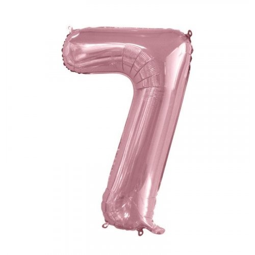 86cm Number 7 Foil Balloon Light Pink #213767 - Each (Pkgd.)