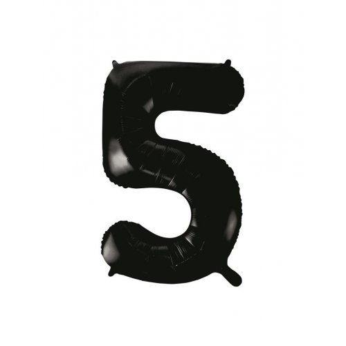 86cm Number 5 Foil Balloon Black #30213785 - Each (Pkgd.) 