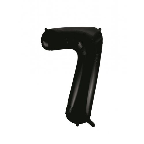 86cm Number 7 Foil Balloon Black #213787 - Each (Pkgd.)