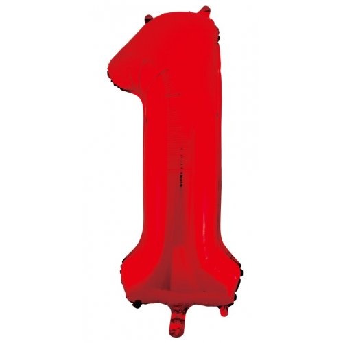 86cm Number 1 Red Foil Balloon #30213821 - Each (Pkgd.) 