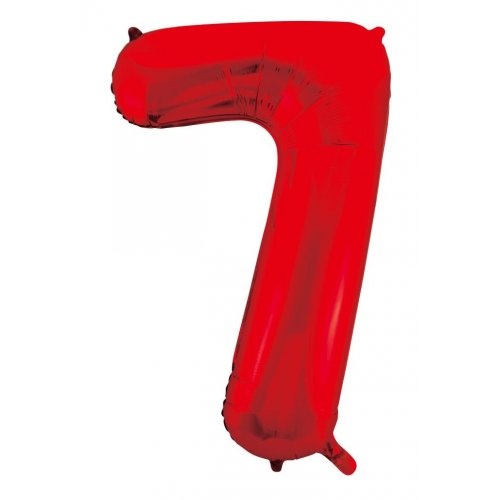 86cm Number 7 Red Foil Balloon #213827 - Each (Pkgd.)