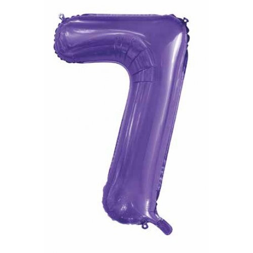 86cm Number 7 Foil Balloon Purple #213847 - Each (Pkgd.)