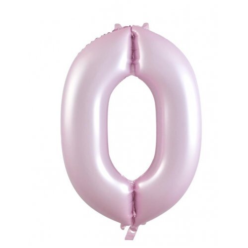 86cm Number 0 Matte Light Pink Foil Balloon #30213850 - Each (Pkgd.)