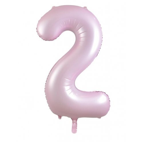 86cm Number 2 Matte Light Pink Foil Balloon #30213852 - Each (Pkgd.)