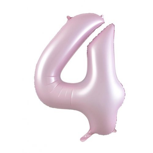 86cm Number 4 Matte Light Pink Foil Balloon #30213854 - Each (Pkgd.)