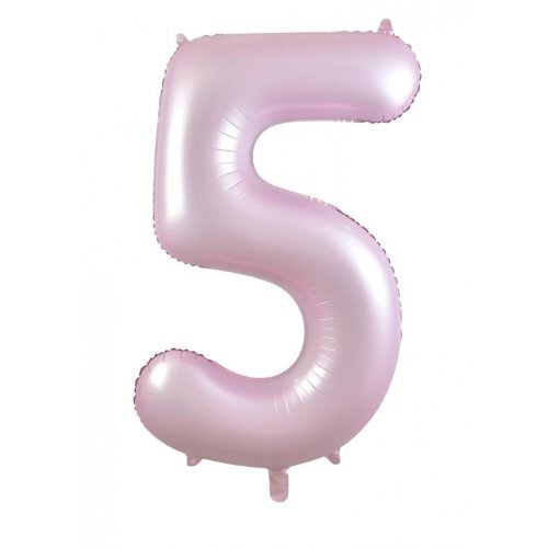 86cm Number 5 Matte Light Pink Foil Balloon #30213855 - Each (Pkgd.)