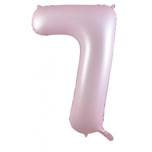 86cm Number 7 Matte Light Pink Foil Balloon #30213857 - Each (Pkgd.)