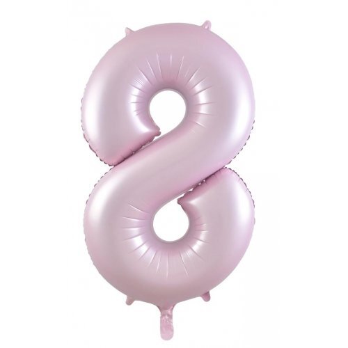 86cm Number 8 Matte Light Pink Foil Balloon #30213858 - Each (Pkgd.)