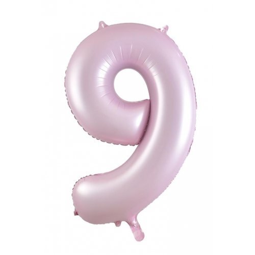 86cm Number 9 Matte Light Pink Foil Balloon #30213859 - Each (Pkgd.)