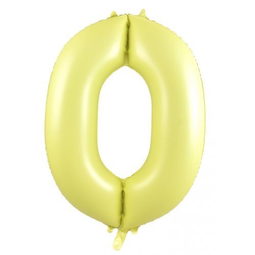 86cm Number 0 Matte Yellow Foil Balloon #30213870 - Each (Pkgd.)