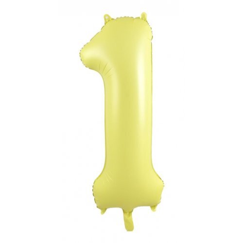 86cm Number 1 Matte Yellow Foil Balloon #30213871 - Each (Pkgd.)