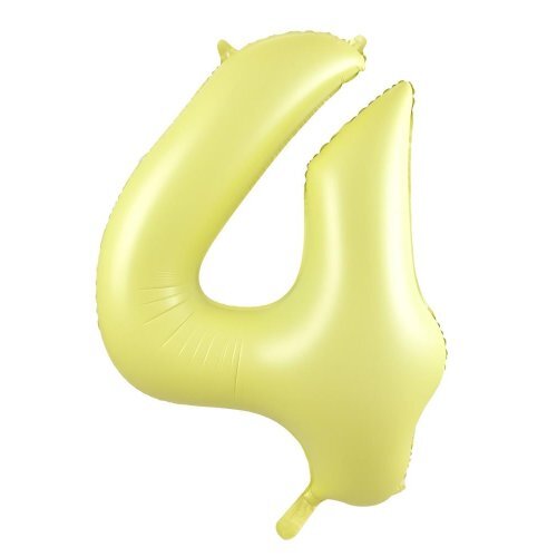 86cm Number 4 Matte Yellow Foil Balloon #30213874 - Each (Pkgd.)
