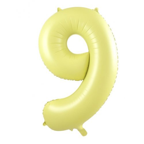 86cm Number 9 Matte Yellow Foil Balloon #30213879 - Each (Pkgd.)