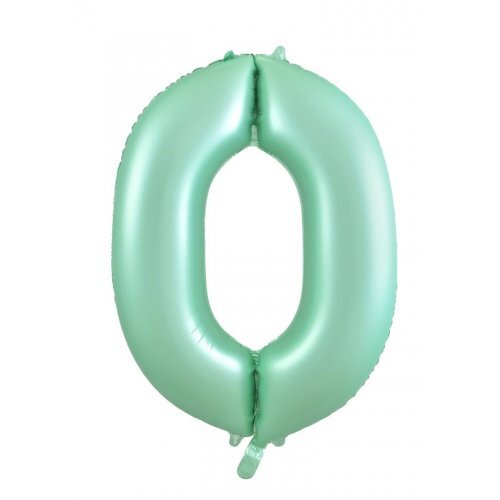 86cm Number 0 Matte Mint Foil Balloon #30213880 - Each (Pkgd.)