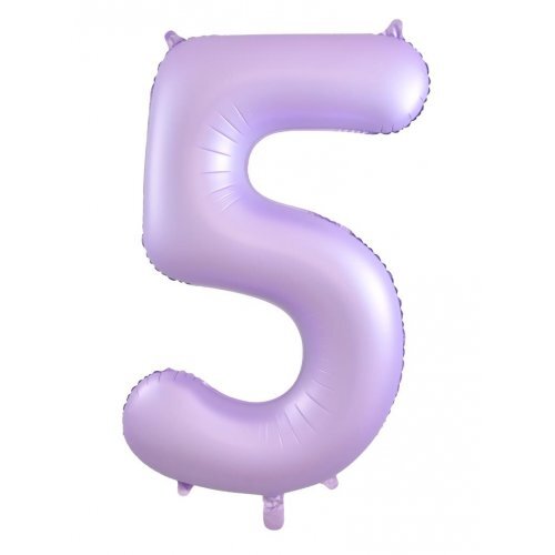 86cm Number 5 Matte Lilac Foil Balloon #30213895 - Each (Pkgd.)