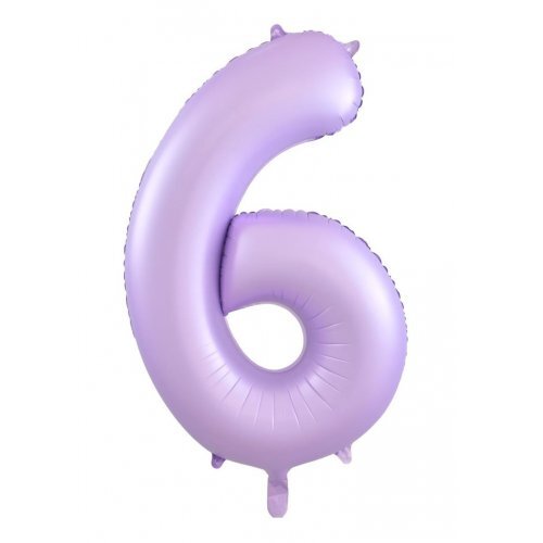 86cm Number 6 Matte Lilac Foil Balloon #30213896 - Each (Pkgd.)