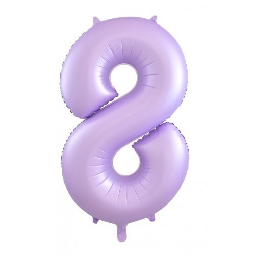 86cm Number 8 Matte Lilac Foil Balloon #30213898 - Each (Pkgd.)