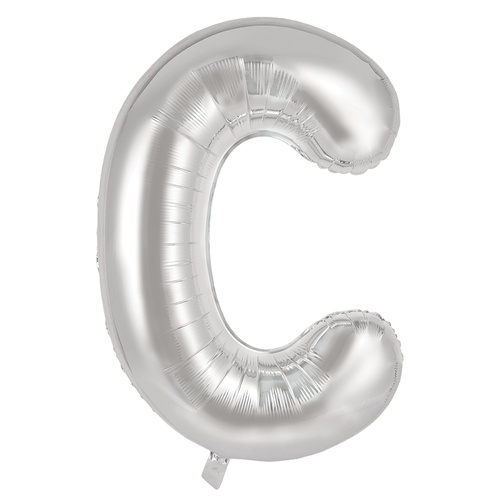 86cm Letter C Silver Foil Balloon #30213902 - Each (Pkgd.)