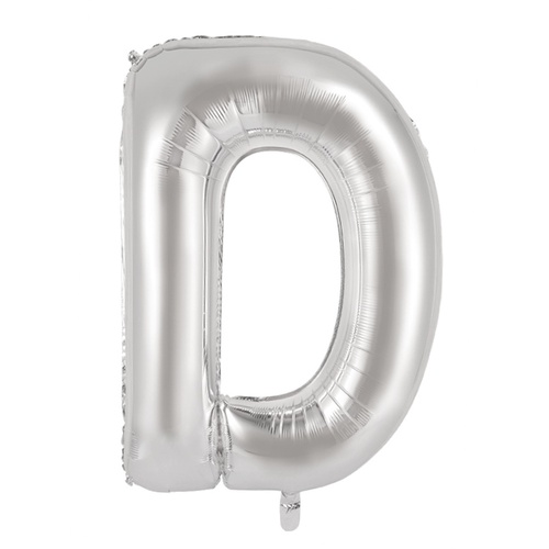 86cm Letter D Silver Foil Balloon #30213903 - Each (Pkgd.)