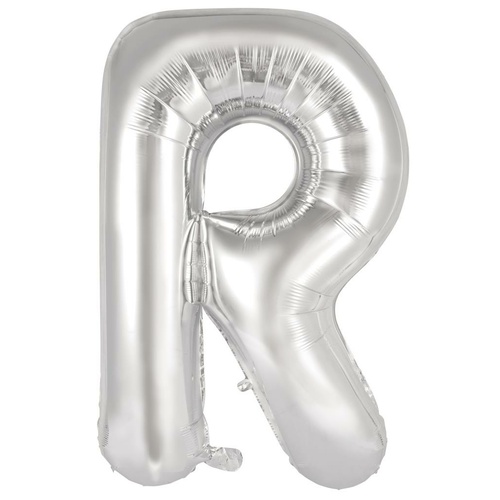 86cm Letter R Silver Foil Balloon #30213917 - Each (Pkgd.)