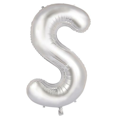 86cm Letter S Silver Foil Balloon #30213918 - Each (Pkgd.) 