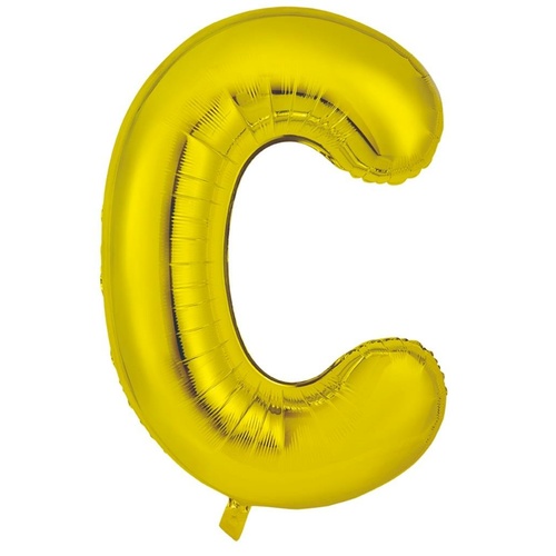 86cm Letter C Gold Foil Balloon #30213942 - Each (Pkgd.)