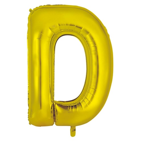 86cm Letter D Gold Foil Balloon #30213943 - Each (Pkgd.)