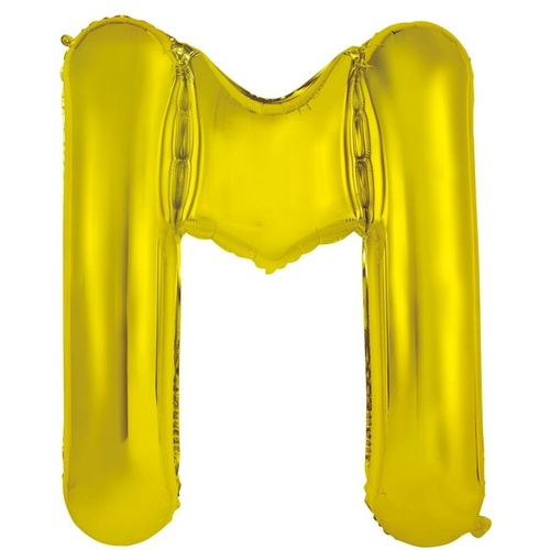 86cm Letter M Gold Foil Balloon #30213952 - Each (Pkgd.)