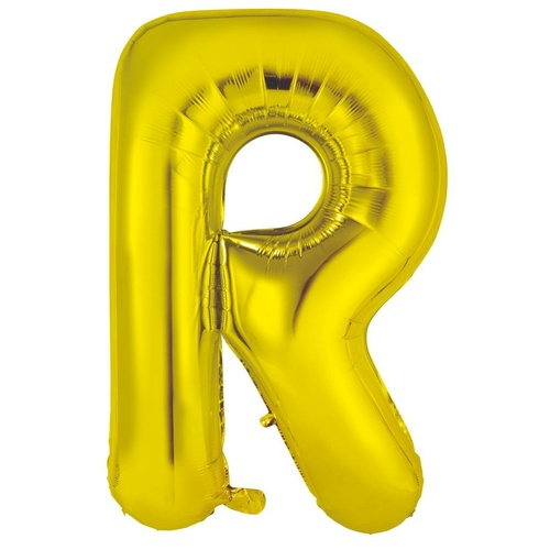 86cm Letter R Gold Foil Balloon #30213957 - Each (Pkgd.) 