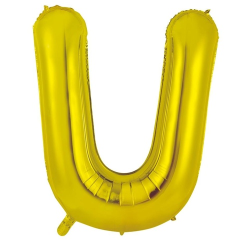 86cm Letter U Gold Foil Balloon #30213960 - Each (Pkgd.)