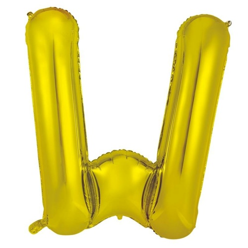 86cm Letter W Gold Foil Balloon #30213962 - Each (Pkgd.)