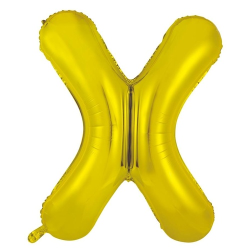 86cm Letter X Gold Foil Balloon #30213963 - Each (Pkgd.)