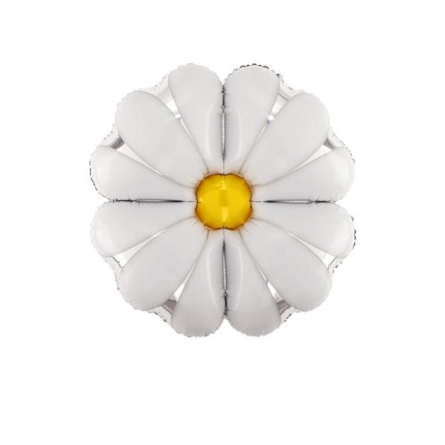90cm Shape Daisy White Foil Balloon #30214106 - Each (Pkgd.)