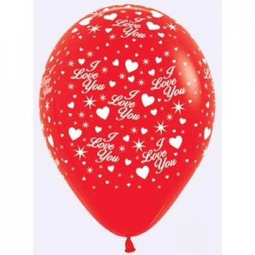 30cm Round Sparkling Hearts Red Sempertex Latex #3022216525 - Pack of 25 TEMPORARILY UNAVAILABLE