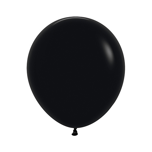 46cm Fashion Black (080) Sempertex Latex Balloons #30222610 - Pack of 25 TEMPORARILY UNAVAILABLE