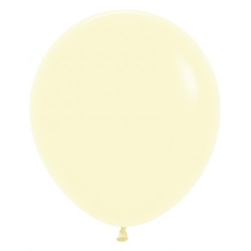 46cm Round Matte Pastel Yellow Decrotex Plain Latex #30222631 - Pack of 25 