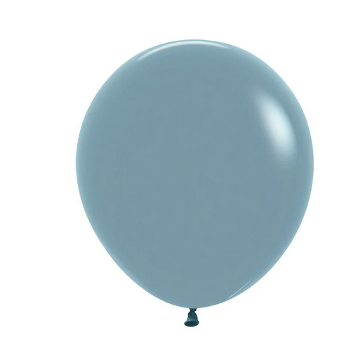 46cm Round Pastel Dusk Blue Decrotex Plain Latex #30222638 - Pack of 25 