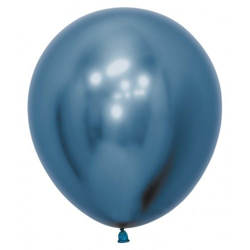 46cm Round Reflex Blue Decrotex Plain Latex #30222645 - Pack of 25