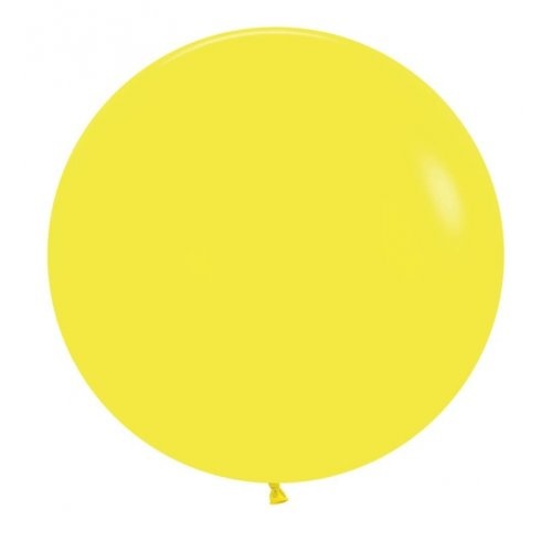 60cm Round Fashion Yellow Decrotex Plain Latex #30222656 - Pack of 3 